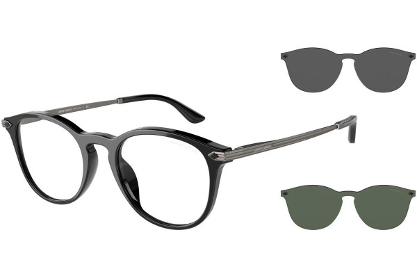 Okulary korekcyjne Giorgio Armani AR8159U 50011W Okrągłe Czarne