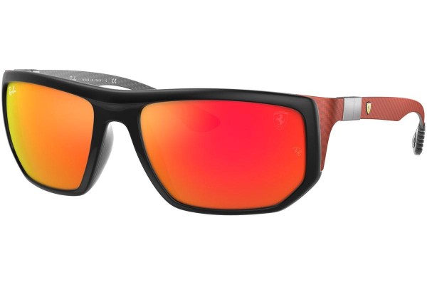 Okulary przeciwsłoneczne Ray-Ban Scuderia Ferrari Collection RB8361M F6476Q Prostokątne Czarne