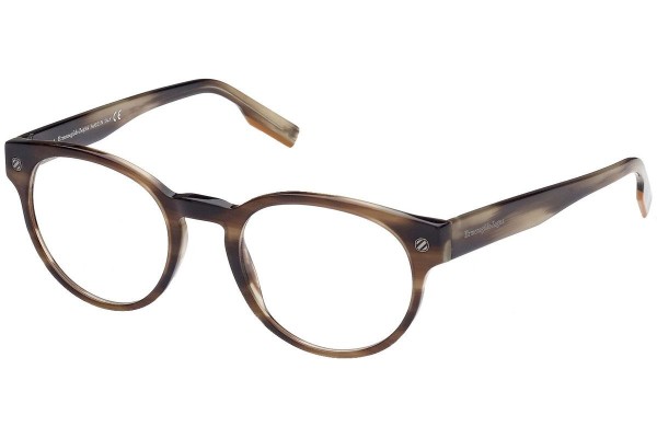 Okulary korekcyjne Zegna EZ5232 050 Okrągłe Brązowe
