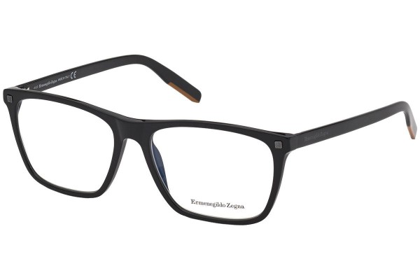 Okulary korekcyjne Zegna EZ5215 001 Kwadratowe Czarne