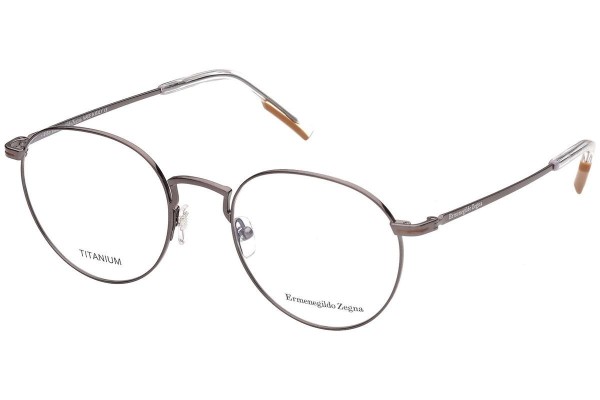 Okulary korekcyjne Zegna EZ5221 008 Okrągłe Srebrne
