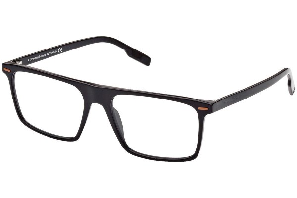 Okulary korekcyjne Zegna EZ5243 001 Kwadratowe Czarne