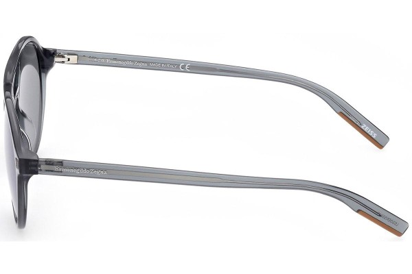 Okulary przeciwsłoneczne Zegna EZ0180 20C Okrągłe Szare