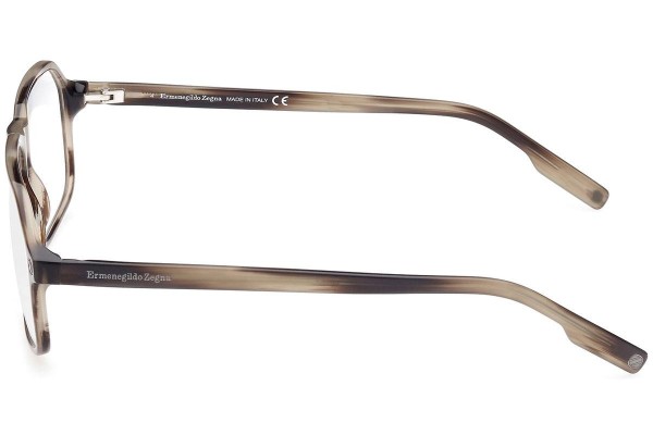 Okulary korekcyjne Zegna EZ5227 050 Pilotki (Aviator) Brązowe