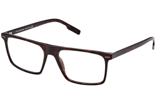 Okulary korekcyjne Zegna EZ5243 52A Kwadratowe Havana