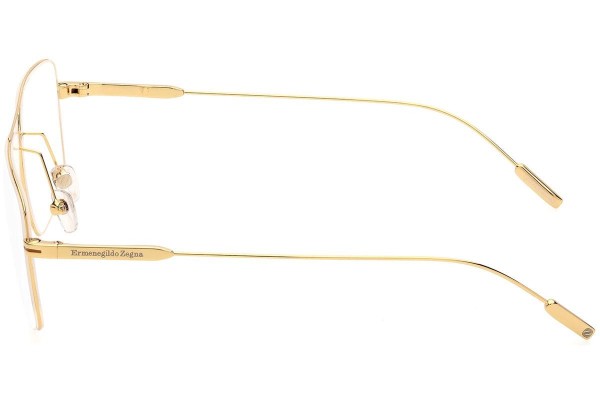 Okulary korekcyjne Zegna EZ5225 030 Kwadratowe Złote