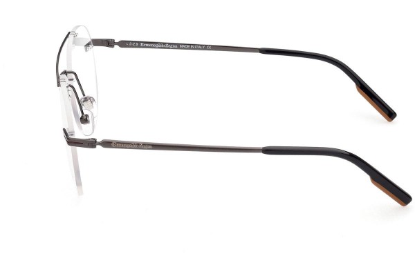Okulary korekcyjne Zegna EZ5196 008 Okrągłe Szare