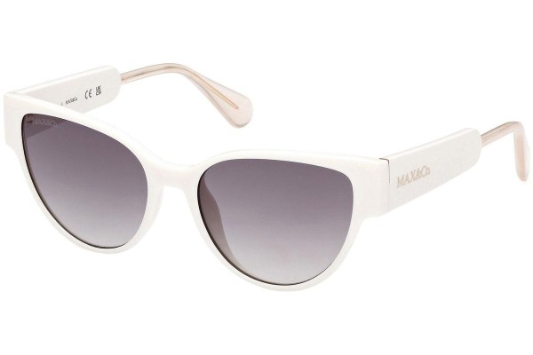 Okulary przeciwsłoneczne Max&Co. MO0053 21B Kocie oczy Białe