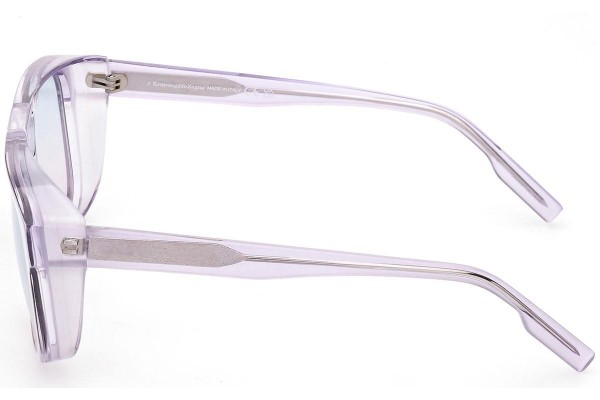 Okulary przeciwsłoneczne Zegna EZ0209 80W Kwadratowe Fioletowe