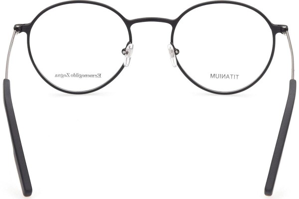 Okulary korekcyjne Zegna EZ5195 002 Okrągłe Czarne