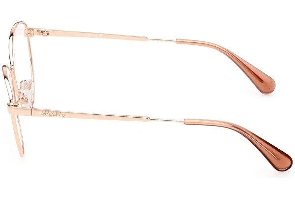 Okulary korekcyjne Max&Co. MO5006 33A Kocie oczy Złote