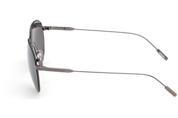Okulary przeciwsłoneczne Zegna EZ0185 08C Pilotki (Aviator) Srebrne