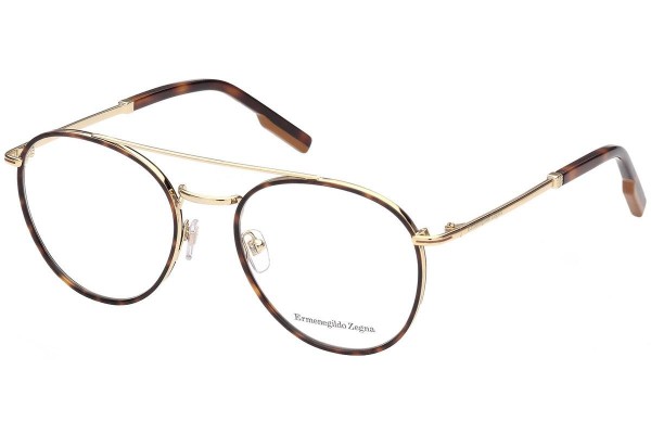 Okulary korekcyjne Zegna EZ5198 052 Okrągłe Havana