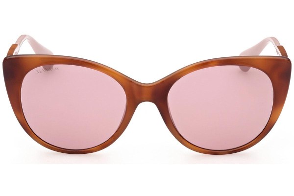 Okulary przeciwsłoneczne Max&Co. MO0021 53S Kocie oczy Havana