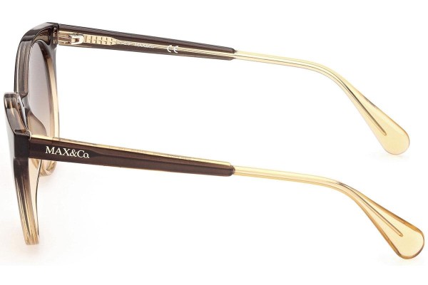 Okulary przeciwsłoneczne Max&Co. MO0012 05B Okrągłe Brązowe
