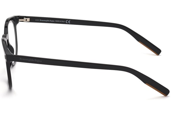 Okulary korekcyjne Zegna EZ5214 001 Okrągłe Czarne