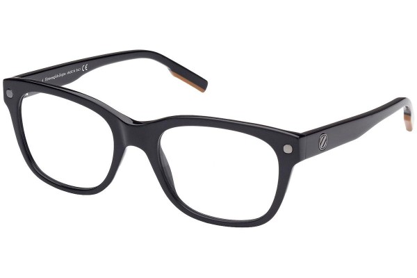 Okulary korekcyjne Zegna EZ5230 001 Kwadratowe Czarne
