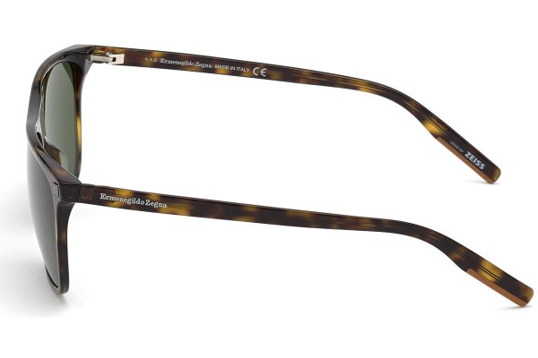 Okulary przeciwsłoneczne Zegna EZ0169 52N Flat Top Havana