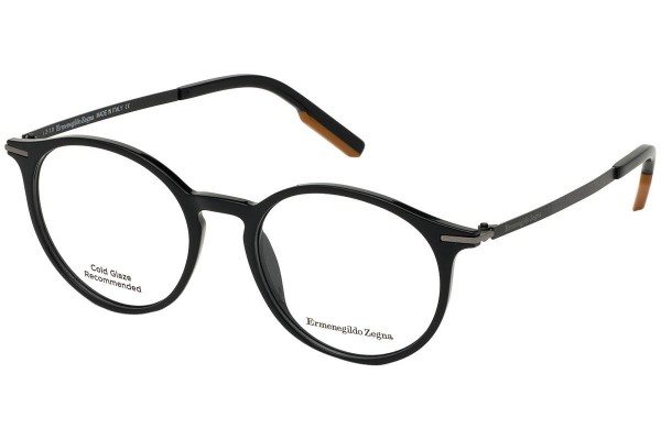 Okulary korekcyjne Zegna EZ5171 001 Okrągłe Czarne