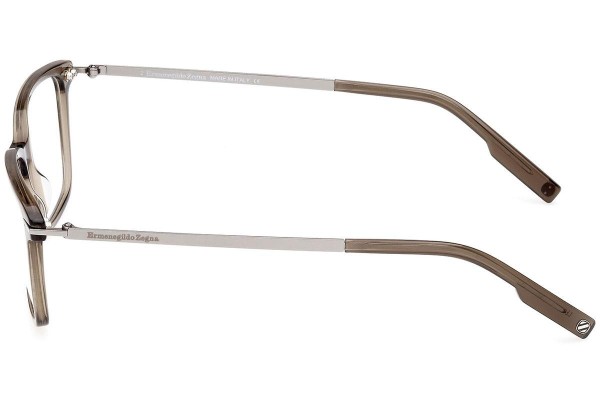 Okulary korekcyjne Zegna EZ5246 051 Kwadratowe Beżowe