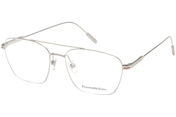 Okulary korekcyjne Zegna EZ5206 016 Pilotki (Aviator) Srebrne