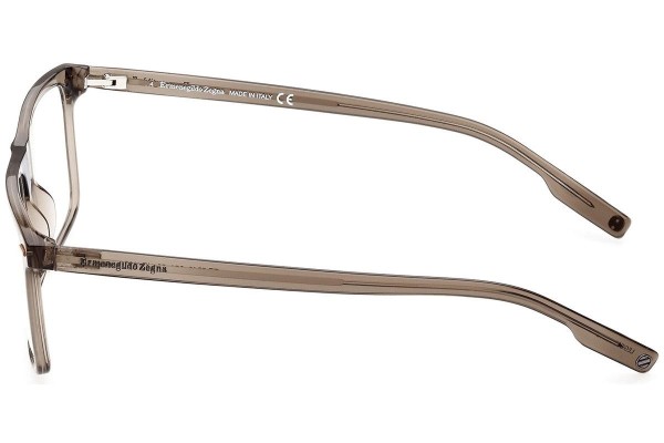 Okulary korekcyjne Zegna EZ5243 051 Kwadratowe Beżowe