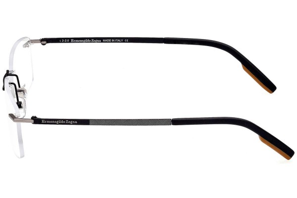 Okulary korekcyjne Zegna EZ5219 002 Prostokątne Czarne