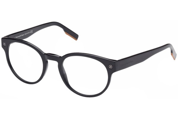 Okulary korekcyjne Zegna EZ5232 001 Okrągłe Czarne