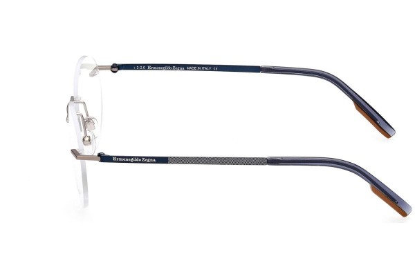 Okulary korekcyjne Zegna EZ5220 016 Okrągłe Srebrne