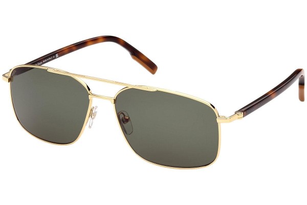 Okulary przeciwsłoneczne Zegna EZ0205 30N Pilotki (Aviator) Złote