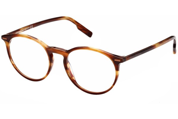 Okulary korekcyjne Zegna EZ5237 052 Okrągłe Havana