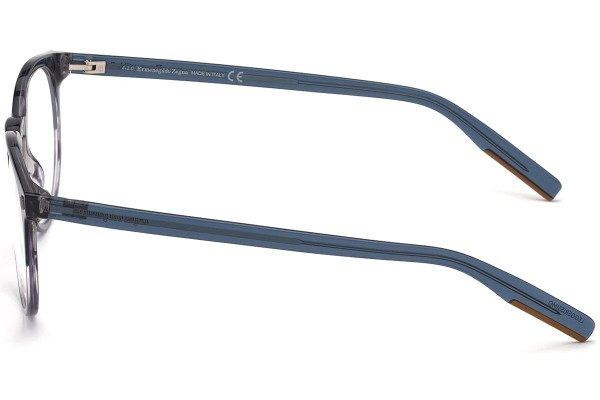 Okulary korekcyjne Zegna EZ5214 092 Okrągłe Niebieskie