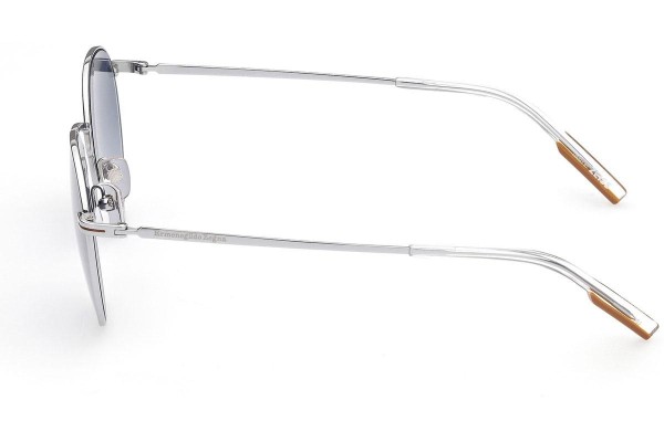 Okulary przeciwsłoneczne Zegna EZ0186 16X Okrągłe Srebrne