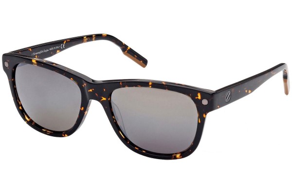 Ochelari de soare Zegna EZ0196 55A Pătrați Havana