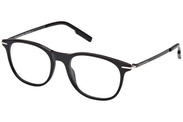 Okulary korekcyjne Zegna EZ5245 001 Okrągłe Czarne