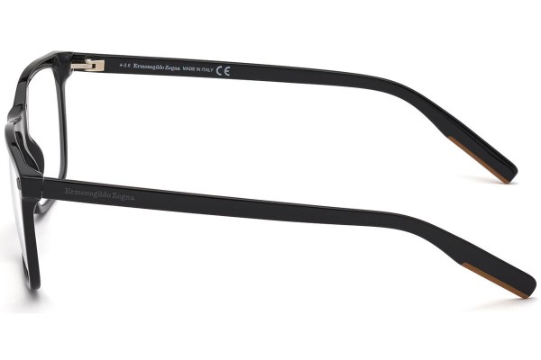 Okulary korekcyjne Zegna EZ5215 001 Kwadratowe Czarne