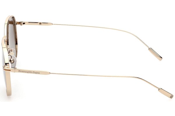 Okulary przeciwsłoneczne Zegna EZ0192 32G Okrągłe Złote