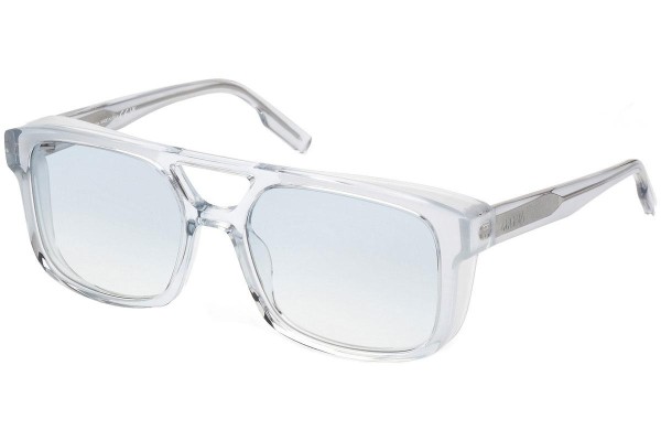 Okulary przeciwsłoneczne Zegna EZ0209 86W Kwadratowe Niebieskie