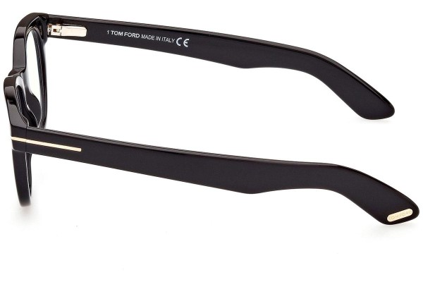Okulary korekcyjne Tom Ford FT5807-B 001 Okrągłe Czarne