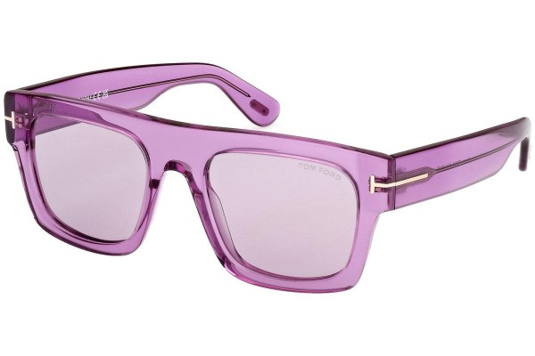 Okulary przeciwsłoneczne Tom Ford Fausto FT0711 81Y Flat Top Fioletowe