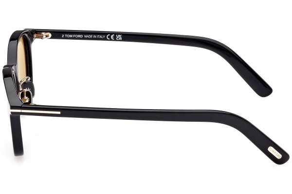 Okulary przeciwsłoneczne Tom Ford FT0978-D 01E Okrągłe Czarne