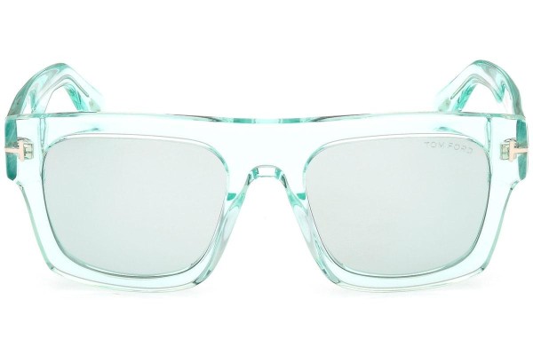 Okulary przeciwsłoneczne Tom Ford Fausto FT0711 84V Flat Top Zielone