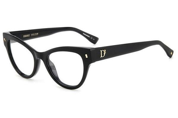 Okulary korekcyjne Dsquared2 D20070 807 Kocie oczy Czarne