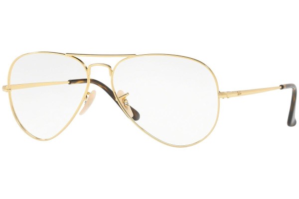 Okulary korekcyjne Ray-Ban Aviator Optics RX6489 2500 Pilotki (Aviator) Złote