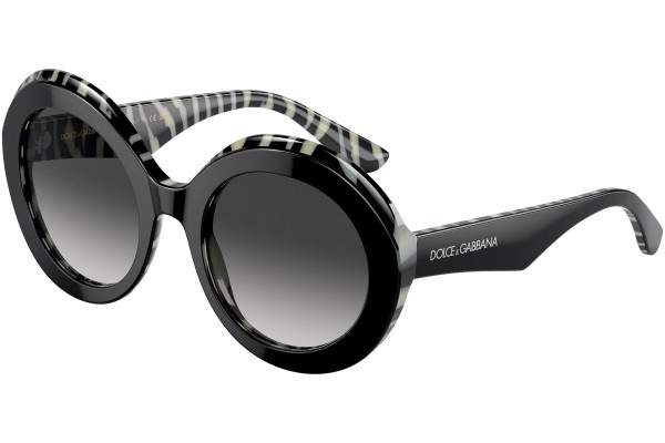 Okulary przeciwsłoneczne Dolce & Gabbana DG4418 33728G Okrągłe Czarne