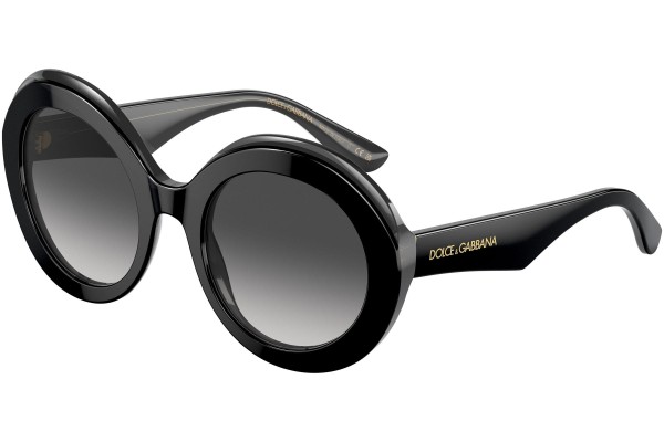 Okulary przeciwsłoneczne Dolce & Gabbana DG4418 32468G Okrągłe Czarne