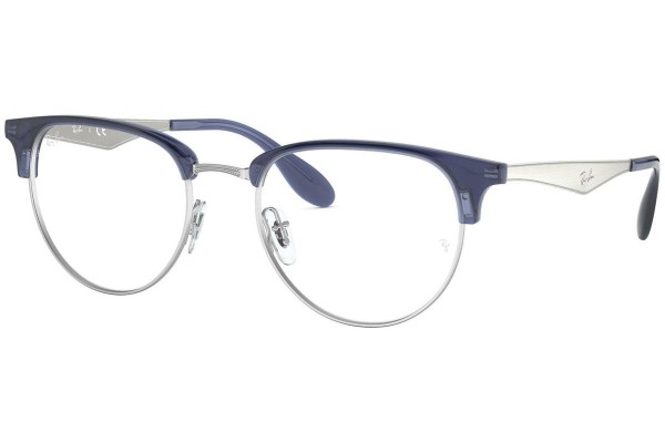 Okulary korekcyjne Ray-Ban RX6396 3084 Browline Srebrne
