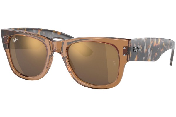 Zonnebril Ray-Ban Mega Wayfarer RB0840S 663693 Vierkant Bruin