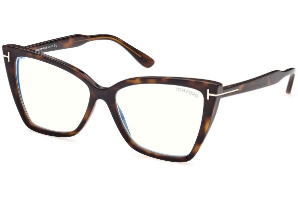 Okulary korekcyjne Tom Ford FT5844-B 052 Kocie oczy Havana