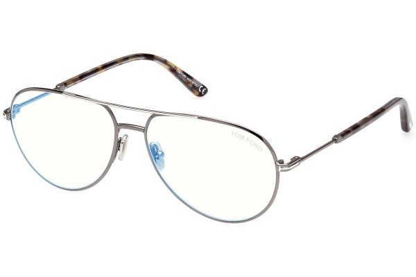 Okulary korekcyjne Tom Ford FT5829-B 008 Pilotki (Aviator) Srebrne
